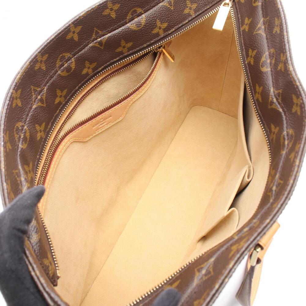 LOUIS VUITTON Authentic Brown Monogram Leather Tote Bag - Picture 3 of 8